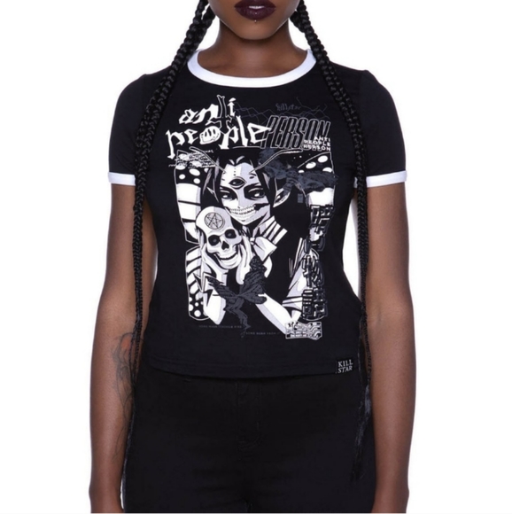 Killstar Tops - 🎃 4/$24 Killstar anime no fairytale ringer plus size top 2xl